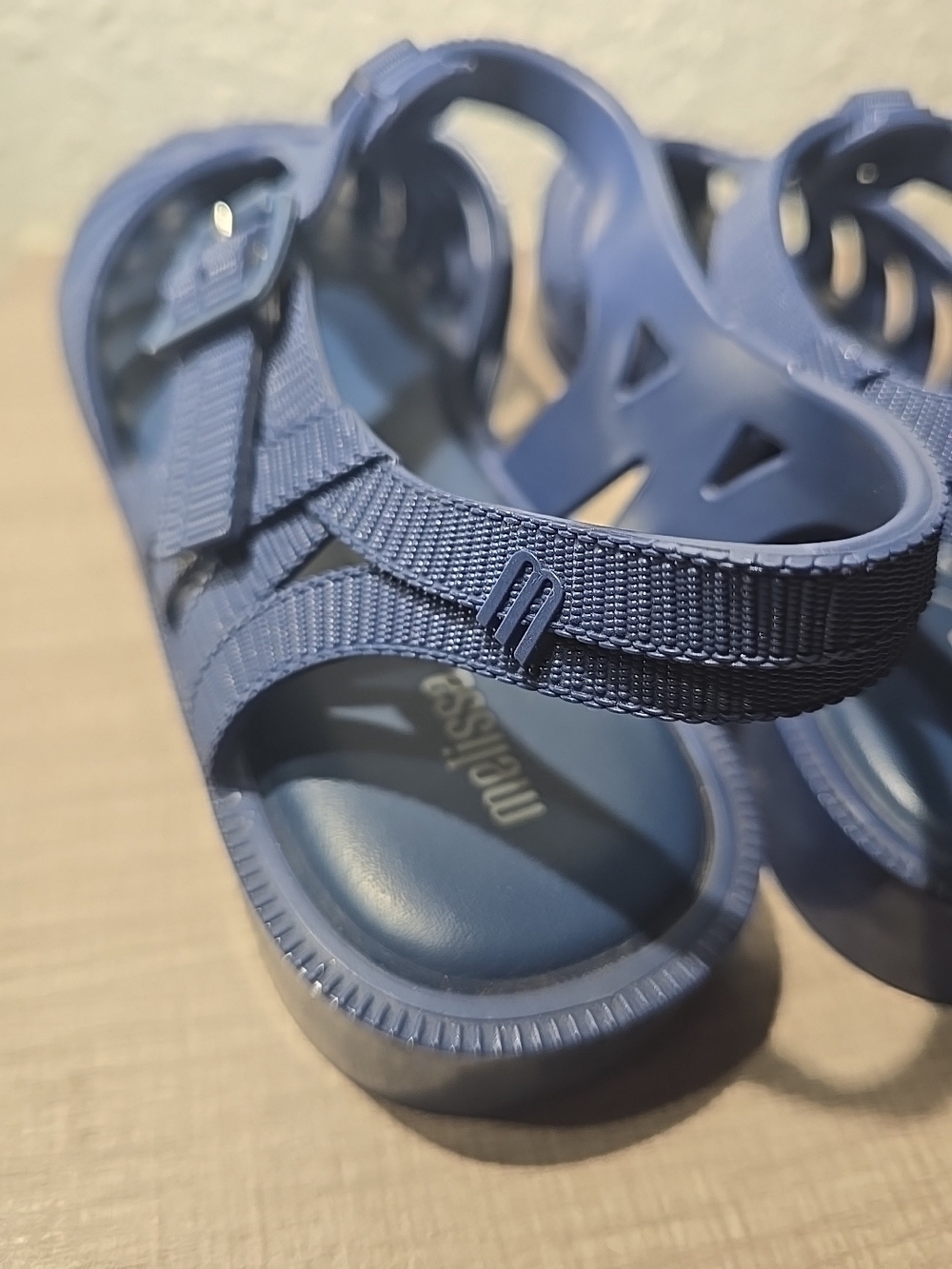 Melissa Jason Wu Navy Blue Woven Jelly Sandals - Picture 8 of 13